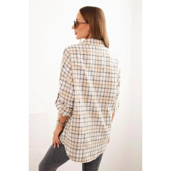 Sieviešu brūns rūtains krekls Copo Sieviešu brūns rūtains krekls Copo