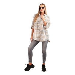 Sieviešu brūns rūtains krekls Copo Sieviešu brūns rūtains krekls Copo