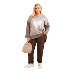 Sieviešu brūns kardigāns Love