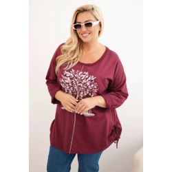 Sieviešu bordo džemperis Medy