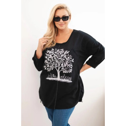 Sieviešu melns džemperis Medy