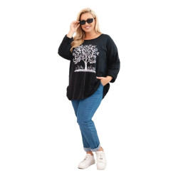 Sieviešu melns džemperis Medy