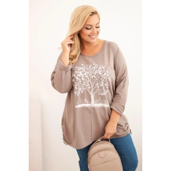 Sieviešu tumši brūns džemperis Medy Sieviešu tumši brūns džemperis Medy