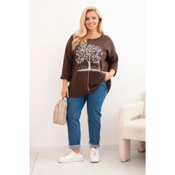 Sieviešu brūns džemperis Medy