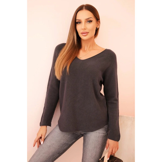 Sieviešu tumši pelēks džemperis Remo Sieviešu džemperi