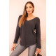 Sieviešu tumši pelēks džemperis Remo Sieviešu džemperi
