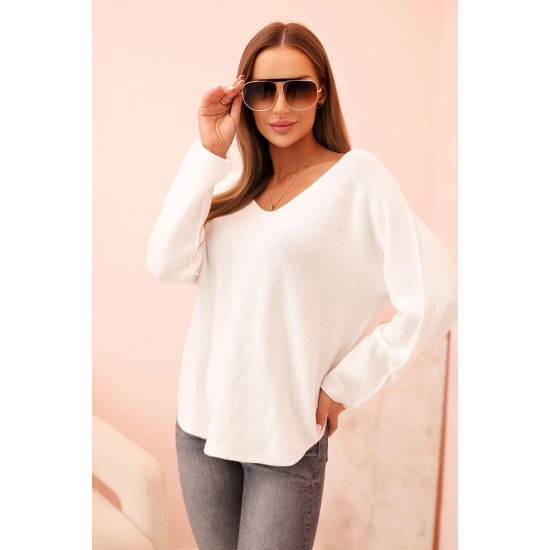 Sieviešu balts kardigāns Remo Sieviešu džemperi