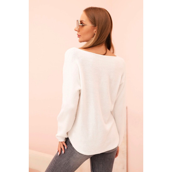 Sieviešu balts kardigāns Remo Sieviešu džemperi