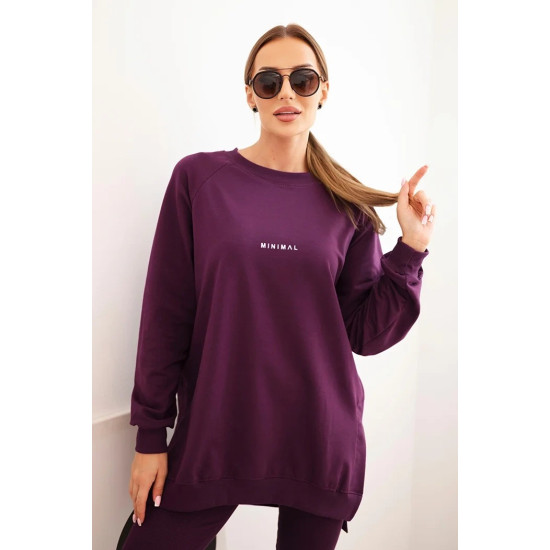Sieviešu violets komplekts Minimal PL15 - Sievietēm Sieviešu violets komplekts Minimal Sieviešu uzvalki