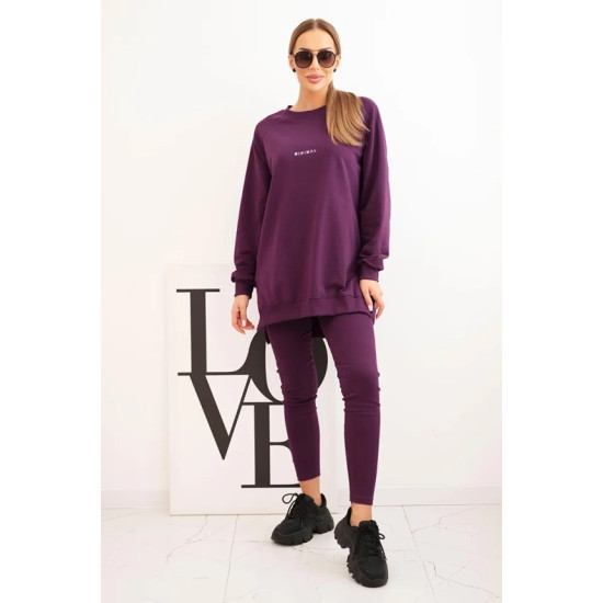 Sieviešu violets komplekts Minimal PL15 - Sievietēm Sieviešu violets komplekts Minimal Sieviešu uzvalki