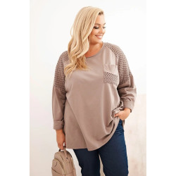 Sieviešu tumši brūns džemperis ar rakstu Stelo Sieviešu tumši brūns džemperis ar rakstu Stelo