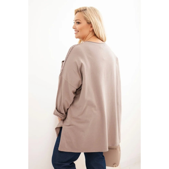 Sieviešu tumši brūns džemperis ar rakstu Stelo Sieviešu džemperi