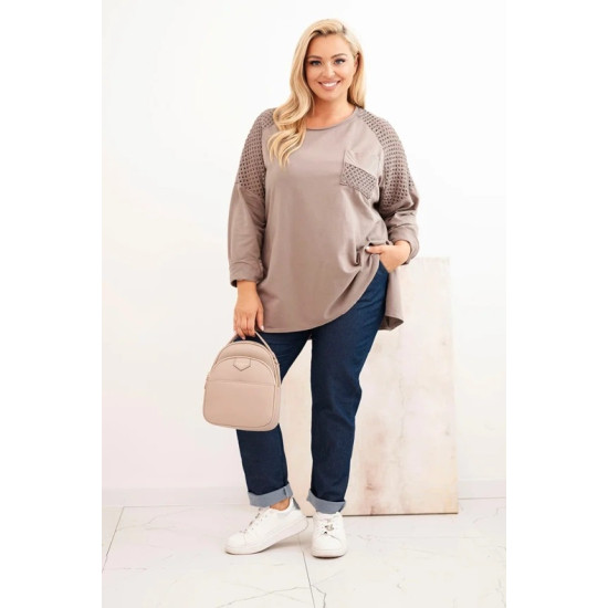 Sieviešu tumši brūns džemperis ar rakstu Stelo Sieviešu džemperi