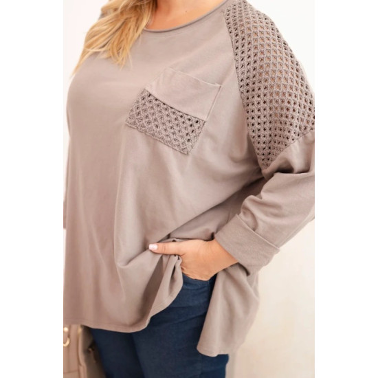 Sieviešu tumši brūns džemperis ar rakstu Stelo Sieviešu džemperi