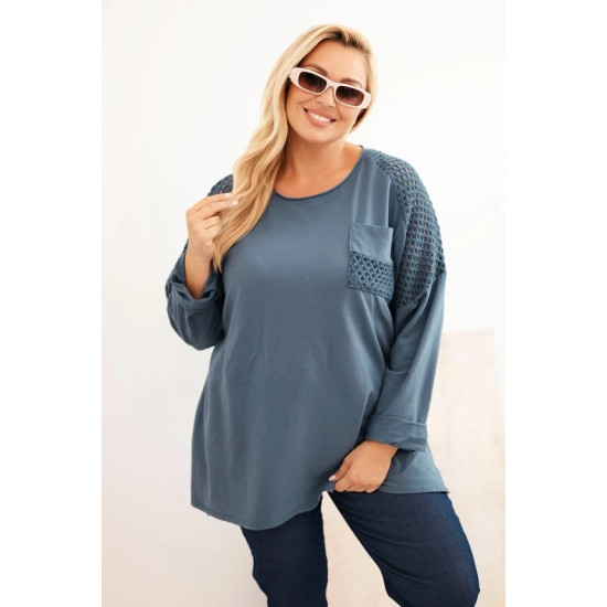 Sieviešu zils džemperis ar rakstu Stelo Sieviešu džemperi