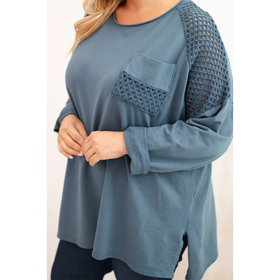 Sieviešu zils džemperis ar rakstu Stelo Sieviešu džemperi