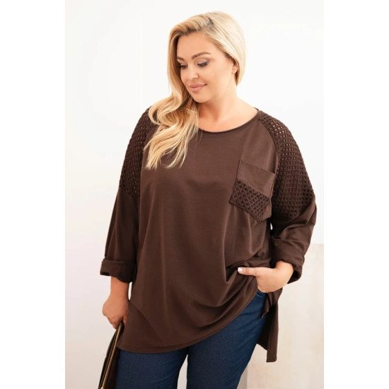 Sieviešu brūns džemperis ar rakstu Stelo Sieviešu džemperi