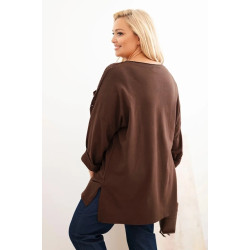 Sieviešu brūns džemperis ar rakstu Stelo Sieviešu brūns džemperis ar rakstu Stelo