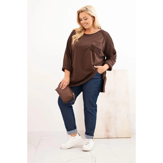 Sieviešu brūns džemperis ar rakstu Stelo Sieviešu džemperi