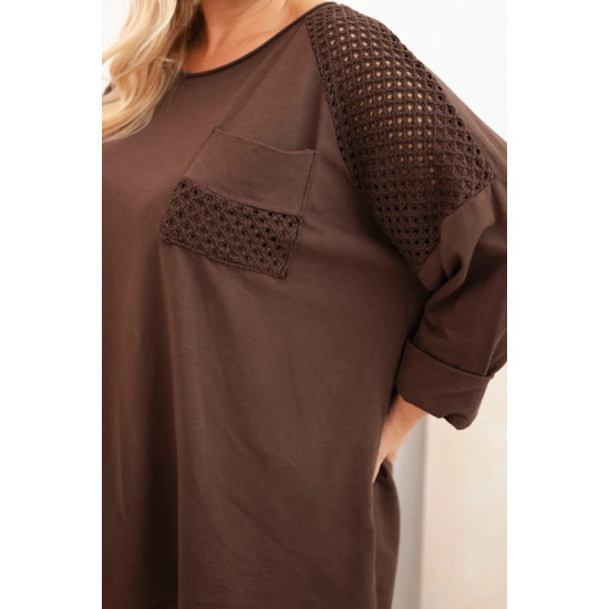 Sieviešu brūns džemperis ar rakstu Stelo Sieviešu džemperi