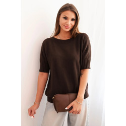 Sieviešu tumši brūns džemperis Aleta