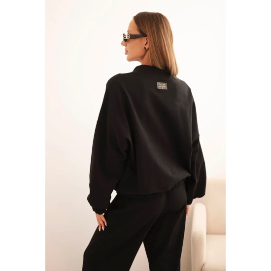 Sieviešu melns komplekts Fan Sieviešu uzvalki