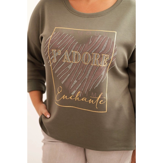 Sieviešu haki džemperis Adore Džemperi bez kapuciņiem