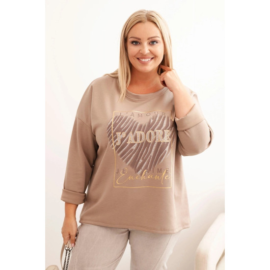 Sieviešu brūns džemperis Adore Džemperi bez kapuciņiem