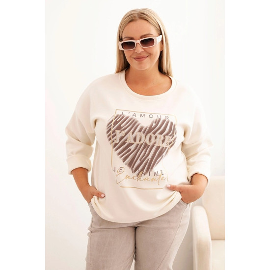 Sieviešu balts džemperis Adore Džemperi bez kapuciņiem