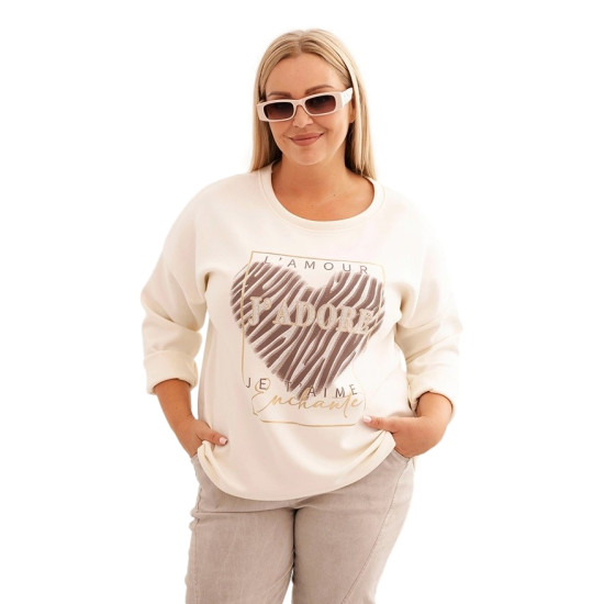 Sieviešu balts džemperis Adore Džemperi bez kapuciņiem