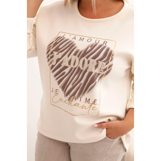 Sieviešu balts džemperis Adore Džemperi bez kapuciņiem