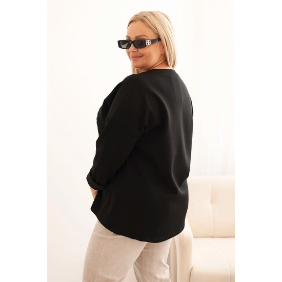 Sieviešu melns džemperis Adore Džemperi bez kapuciņiem