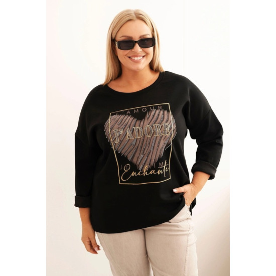 Sieviešu melns džemperis Adore Džemperi bez kapuciņiem