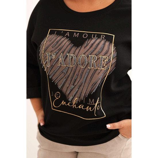 Sieviešu melns džemperis Adore Džemperi bez kapuciņiem