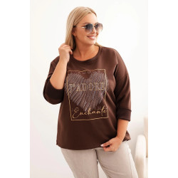 Sieviešu tumši brūns džemperis Adore Sieviešu tumši brūns džemperis Adore