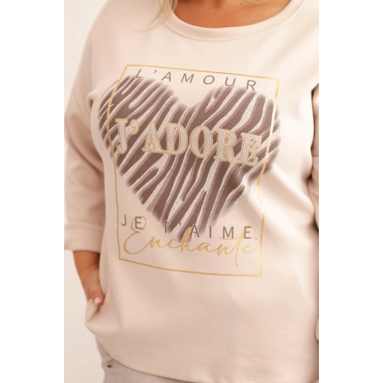 Sieviešu gaiši brūns džemperis Adore Džemperi bez kapuciņiem