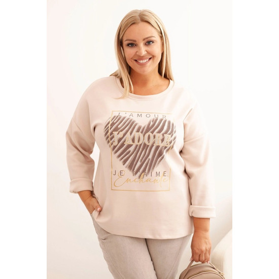 Sieviešu gaiši brūns džemperis Adore Džemperi bez kapuciņiem