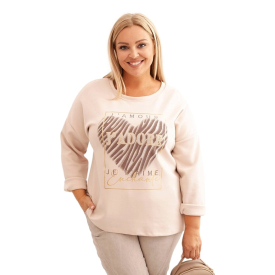 Sieviešu gaiši brūns džemperis Adore Džemperi bez kapuciņiem