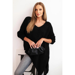 Sieviešu melns vilnas džemperis Elvis Sieviešu melns vilnas džemperis Elvis