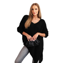 Sieviešu melns vilnas džemperis Elvis Sieviešu melns vilnas džemperis Elvis