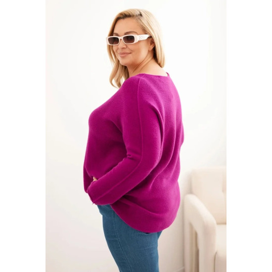 Sieviešu violets džemperis Minos PLUS izmērs sievietēm