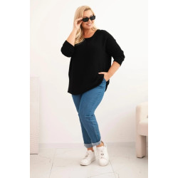 Sieviešu melns džemperis Minos Sieviešu melns džemperis Minos