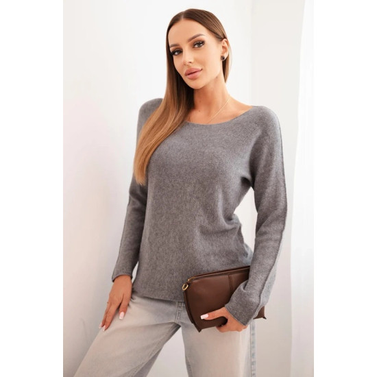 Sieviešu tumši pelēks džemperis Romil Sieviešu džemperi