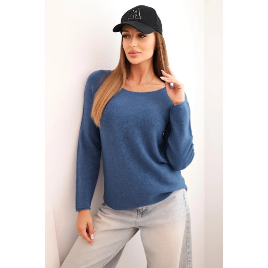 Granatowy sweter damski Romil Swetry damskie