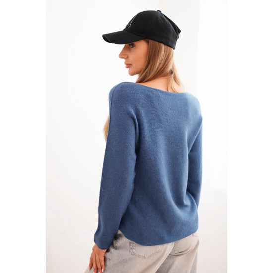Granatowy sweter damski Romil Swetry damskie