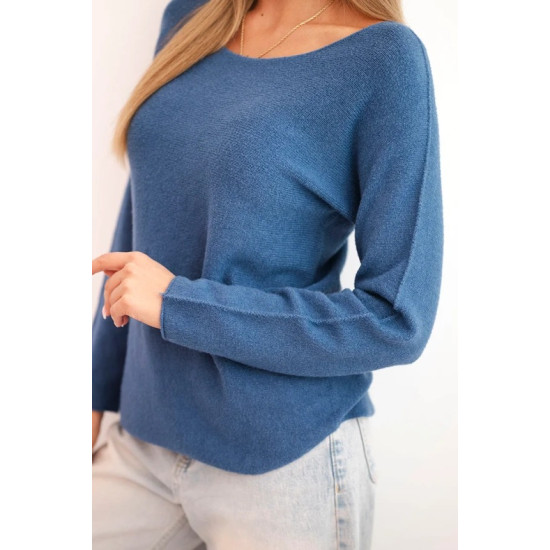 Granatowy sweter damski Romil Swetry damskie