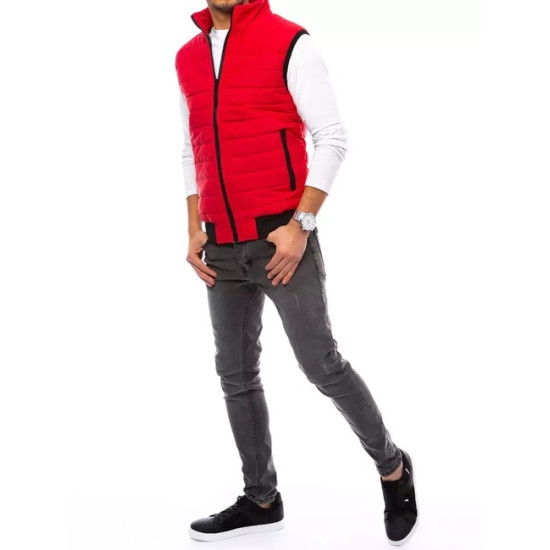 Vīriešu sarkana stepēta veste Lider JS/MY77 - Vīriešiem Vīriešu sarkana stepēta veste Lider Vestes