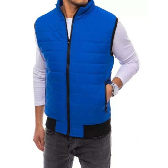 Vīriešu zila stepēta veste Lider JS/MY77 - Vīriešiem Vīriešu zila stepēta veste Lider Vestes