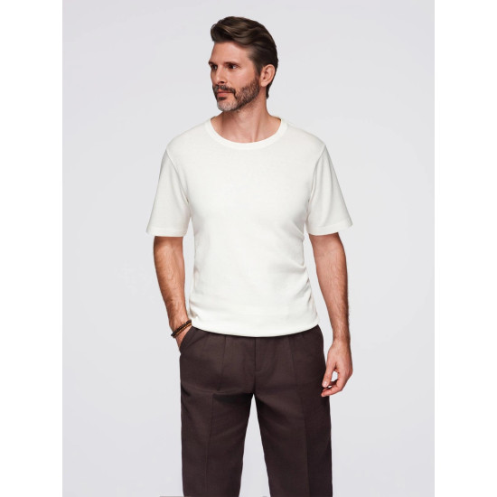 Vīriešu balts krekls Saimon T-krekls