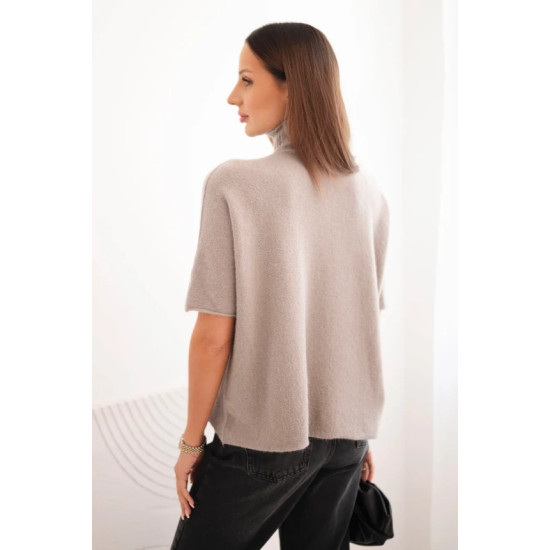 Sieviešu brūns džemperis ar īsām piedurknēm Endi Sieviešu džemperi